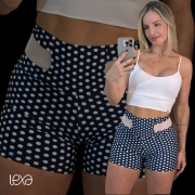 Conjunto Ane Shorts Adele Navy Poá